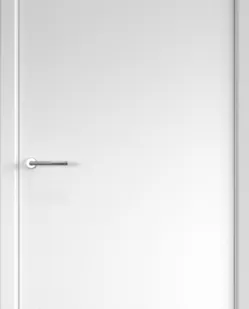 фото Межкомнатные двери ALBERO "Геометрия 1" (С защелкой магнитной) Эмаль Белый (ДГ)
