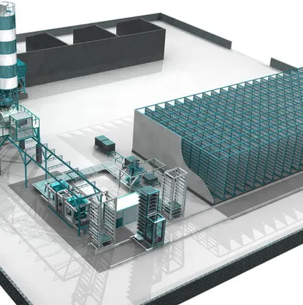 Фото №0 Полностью автоматизированные бетоноформовочные линии типа FINGER CAR