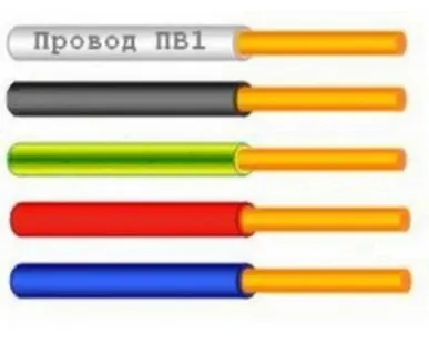 фото Провод монтажный 50 кв.мм медный 0,45 кВ с ПВХ изоляцией
