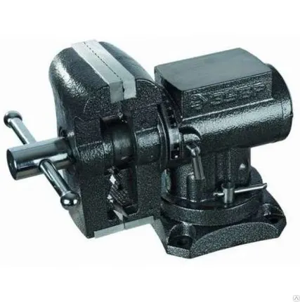 Фото №0 Тиски ЗУБР &quot;ЭКСПЕРТ&quot; слесарные, многофункциональные с поворотом в двух плос