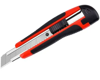 фото Нож канцелярский усиленный двухкомп , обрезин ручка автофиксатор 18 мм