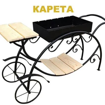 Фото №0 Мангал «КАРЕТА» ДхВхШ 1,33х0,83х0,44