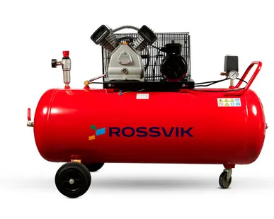 фото Компрессор ROSSVIK СБ4/С-200.LB30, 420 л/мин, 10 бар, ресивер 200 л, 380 В/2,2 кВт, красный