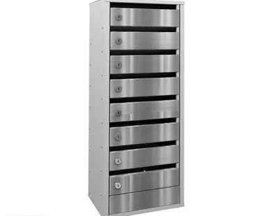 фото Почтовый ящик "ПРЕСТИЖ" 8 секций с дверцами из нержавеющей стали
