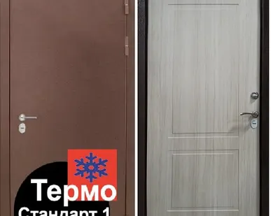 фото Входная дверь Термо Стандарт-1 медный антик-Сандал светлый