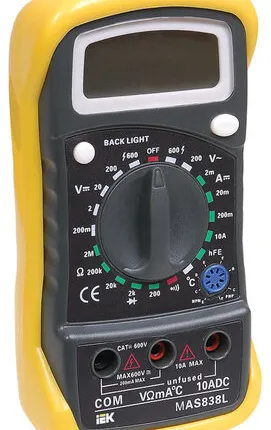 Фото №0 IEK Мультиметр цифровой Master MAS838L IEK