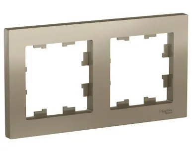 фото Рамка 2-м AtlasDesign универс. шампань SchE ATN000502