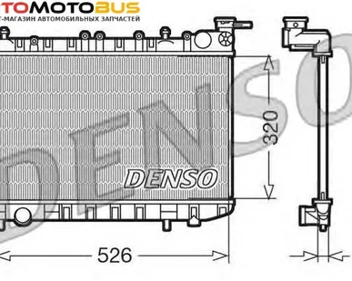 фото Радиатор, охлаждение двигателя DENSO DRM46015 Радиатор охл. ДВС NI Almera I  &gt;07.00