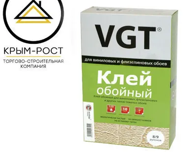 фото Клей обойный для виниловых флизелиновых тяжелых обоев сухой 0,3кг VGT