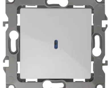 фото Механизм выключателя 1-кл. СП Эра12 10А IP20 12-1102-01 250В 10AX с подсветкой бел. Эра Б0014633