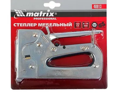 фото Степлер мебельный металлический скобы 53, 6-14мм MATRIX