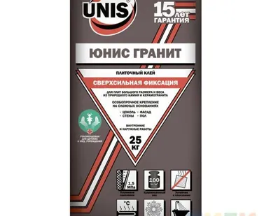 фото Клей для керам.гранита "ЮНИС Гранит" 25кг