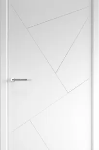 фото Межкомнатные двери ALBERO "Геометрия 2" (С защелкой магнитной) Эмаль Белый (ДГ)