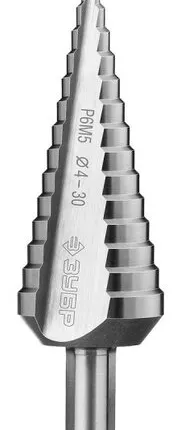 Фото №0 ЗУБР 4-30мм, 14 ступеней, сверло ступенчатое, сталь Р6М5