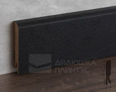 фото Лука Плинтус МДФ Лука Пл 80МДФ.2400.Point line 24034 Черный лофт