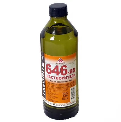 Фото №0 Растворитель 646, 0,5л (ТУ)