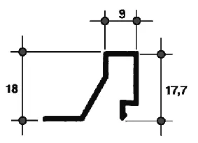 Фото №0 400-36 Штапик, белый (6,0 м)