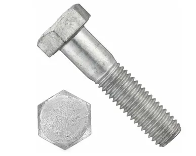 фото Болт DIN 931 10х100 с шестигранной головкой и неполной резьбой, класс прочности 8.8, оцинкованный