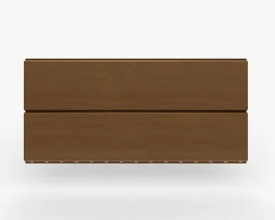 фото Сайдинг Металлический сайдинг «Евробрус» покрытие 3D темный темный бук Россия, эконом, 0.4-0.45 мм