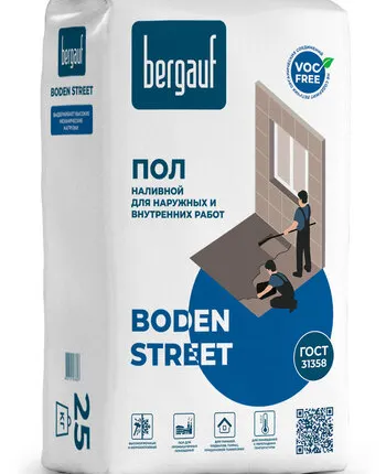 Фото №0 Пол Bergauf Boden Street 25кг для нар./внутр. работ (6-70 мм)