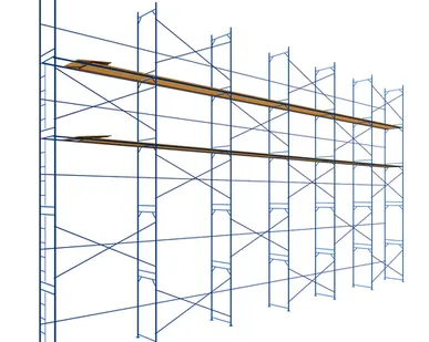 фото Леса рамные строительные ЛРС 10х18м (2 яруса)