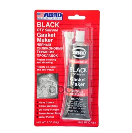Фото №0 Герметик прокладок силиконовый черный ABRO - 12ABCH32R ABRO арт. 12ABCH32R