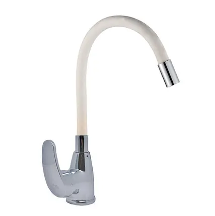 Фото №0 Смеситель для кухни Floe с гибким белым изливом FK234-GW