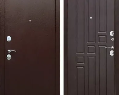 фото Дверь входная Гарда 8мм (Ferroni) металл 0,8мм/МДФ, Антик медь/Венге 2050х860мм, ПРАВАЯ