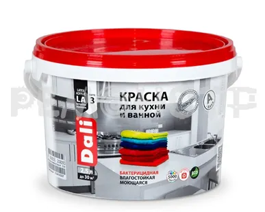 фото Краска вд кух/ван 2,5л база А моющ DALI Рогнеда (1/120) экк П