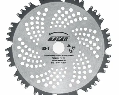 фото Нож для триммера бензокосы Rezer GS-T Ultra-Pro, 230x25.4x1.3, 48T