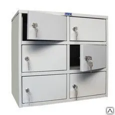 Фото №0 Индивидуальный шкаф кассира "Практик" АМВ-45/6, 6 ящиков, 546х601х332 мм