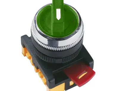 фото Переключатель ANC-22-2 2 полож.зел.неон/240В I-O 1з+1р ИЭК (BSW10-ANC-2-K06)