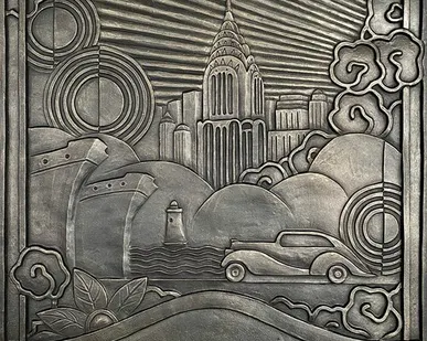 фото Чугунное панно "Нью-Йорк"