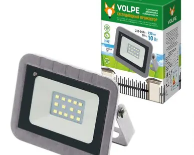 фото Прожектор ULF-Q592 10W/DW С датчиком движения IP65 220-240B SILVER Прожектор светодиодный с датчиком движения и освещенности. Дневной свет (6500K). Корпус серебристый. ТМ Volpe.