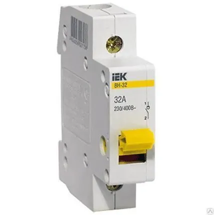 Фото №0 Выключатель нагрузки ВН-32 1Р 25А 220/400В УХЛ4 IP20 ИЭК