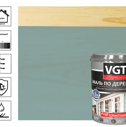 Фото №0 Эмаль ВД-АК-1179 по дереву и OSB "Профи" джинсовый синий 2.5 кг