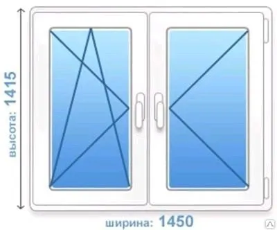 Фото №0 Пластиковое окно ПВХ №10 двухстворчатое