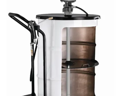 фото Мобильный пневматический солидолонагнетатель с насосом PM35 для бочек 185 кг