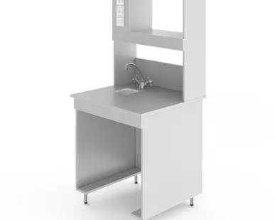 фото Химический лабораторный стол со столешницей из химстойкого пластика НВ-800 ПСПХ