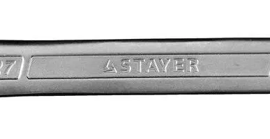 фото Ключ STAYER &quot;PROFI&quot; гаечный комбинированный Cr-V сталь, хромированный, 27мм
