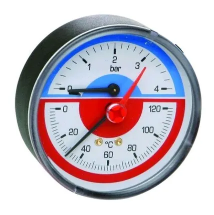 Фото №0 259 Термоманометр заднее подключение 0- 6 ATM.0-120°C