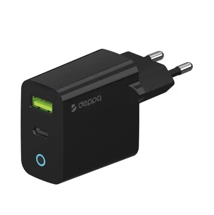 Фото №0 Сетевое зарядное устройство Deppa 33W USB-A/USB-C 11430 Black