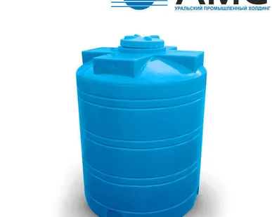 фото Бак пластиковый 3000 литров вертикальный цилиндрический с крышкой