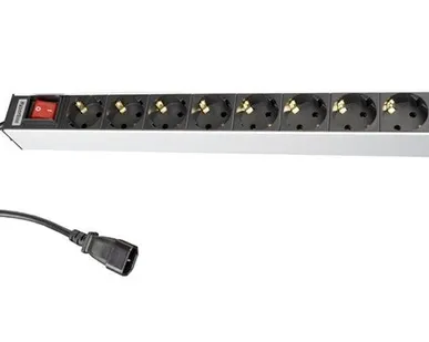 фото SHT19-8SH-S-2.5IEC Блок розеток для 19" шкафов