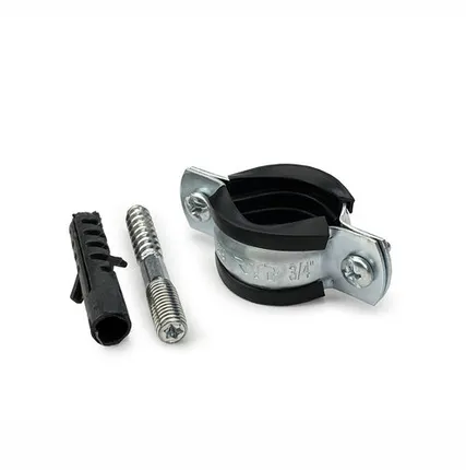 Фото №0 Хомут 3/4" с резиновым уплотнителем (Д=25мм) (болт+дюбель) металл