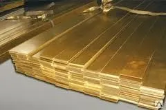 фото Полоса латунная от 0,5-100мм Л63 ЛС59-1 Л68 ЛС63-3 ГОСТы 931-90 2208-2007