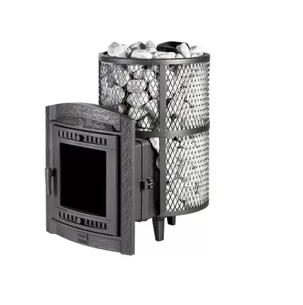 Фото №0 Печь для бани ПроМеталл Атмосфера L сетка нерж. со стеклом