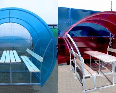 фото Беседки с лавочками и столиком