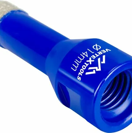 Фото №0 Коронка алмазная с техническим воском 14x35 мм для УШМ VertexTools 333-14-35