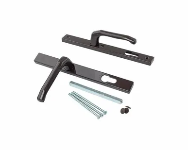 фото Гарнитур нажимной подпружиненный 26/92мм (3 винта) Корич. RAL8019